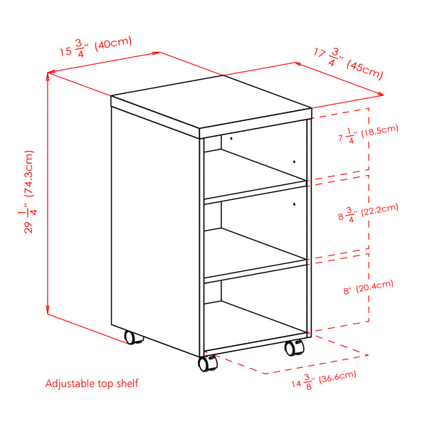 Winsome Wood Kenner Mobile Open Shelf Storage Cabinet - Stylish Reclaimed Wood & White Finish For Home Office Reclaimed Wood ,White Composite Wood 18333-winsome-wood