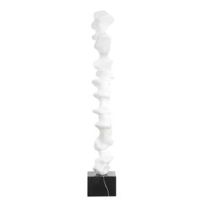 Uttermost Flux Abstract Wave Resin Sculpture with Polished Black Marble Base