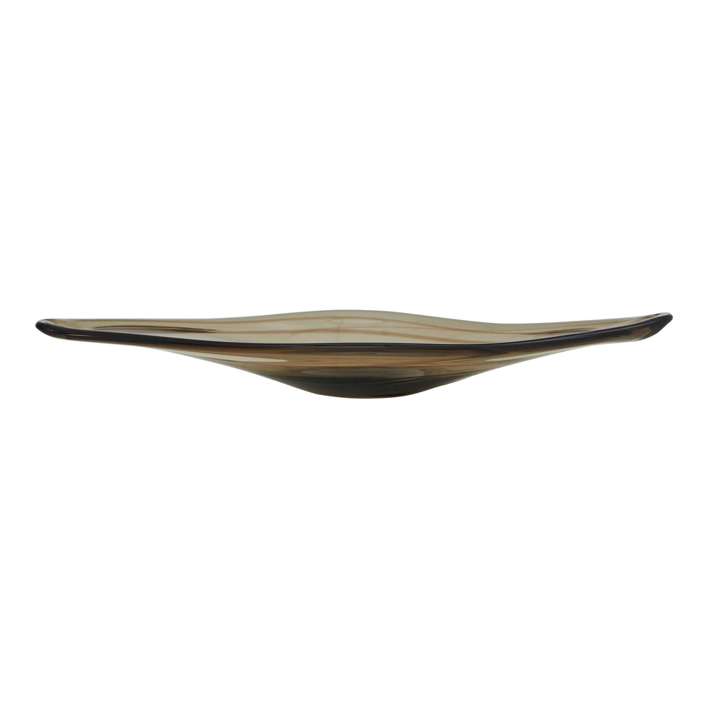 Uttermost Uttermost Soluna Hand Blown Smoke Glass Bowl Sculptural Organic Accent for Any Space 18337