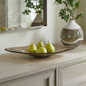 Uttermost Soluna Hand Blown Smoke Glass Bowl Sculptural Organic Accent for Any Space
