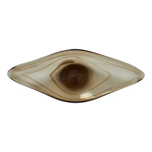 Uttermost Soluna Hand Blown Smoke Glass Bowl Sculptural Organic Accent for Any Space
