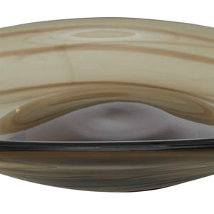 Uttermost Soluna Hand Blown Smoke Glass Bowl Sculptural Organic Accent for Any Space