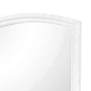 English Elm Meade Carved Wood Veneer Mirror with Low-Distortion Glass, 42"H x 36"W Decorative Statement Piece White 40.3 L x 46.6 W x 4.3 H B078P301540