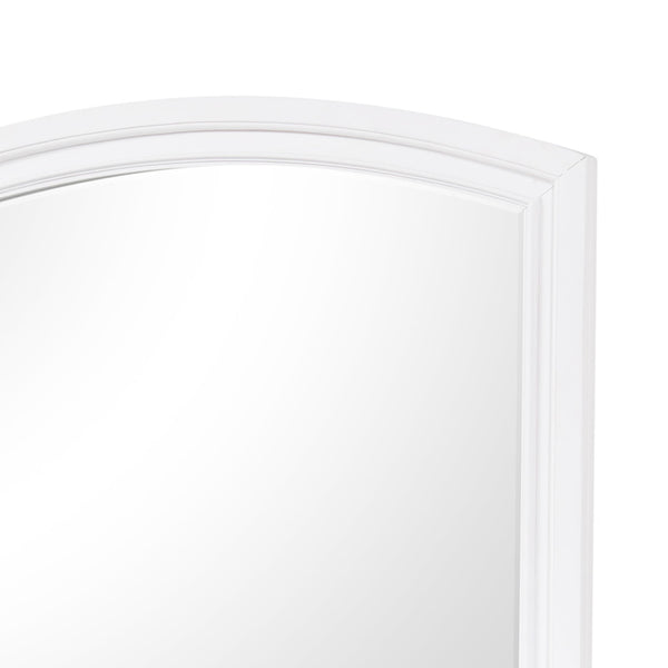 English Elm Meade Carved Wood Veneer Mirror with Low-Distortion Glass, 42"H x 36"W Decorative Statement Piece White 40.3 L x 46.6 W x 4.3 H B078P301540