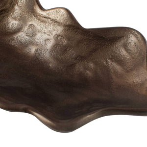 Uttermost Frond Sculptural Bronze Leaf Tray Handcrafted for Indoor Outdoor Decor