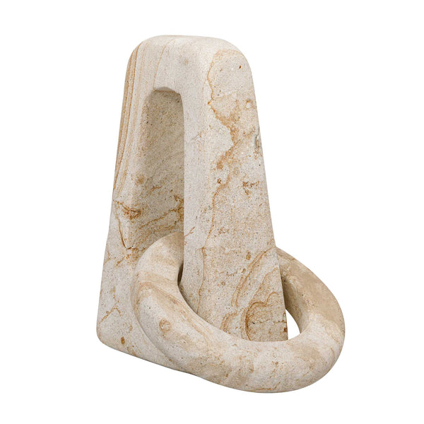 Uttermost Continuum Abstract Limestone Sculpture Interlocking Forms for Indoor Outdoor