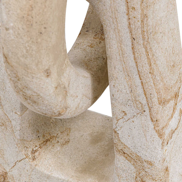 Uttermost Continuum Abstract Limestone Sculpture Interlocking Forms for Indoor Outdoor