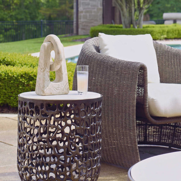 Uttermost Continuum Abstract Limestone Sculpture Interlocking Forms for Indoor Outdoor