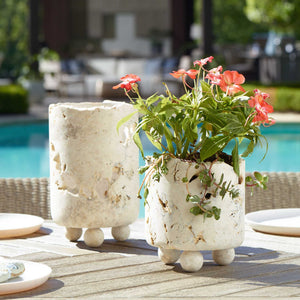 Uttermost Hand-carved Natural Stone Candleholder Set for Indoor Outdoor Decor