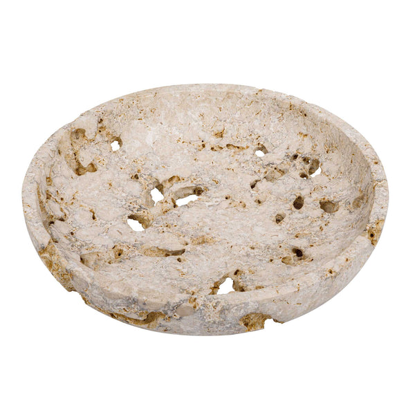 Uttermost Carved Natural Stone Decorative Bowl Weathered Organic Texture Indoor Outdoor