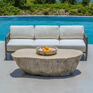 Uttermost Carved Natural Stone Decorative Bowl Weathered Organic Texture Indoor Outdoor