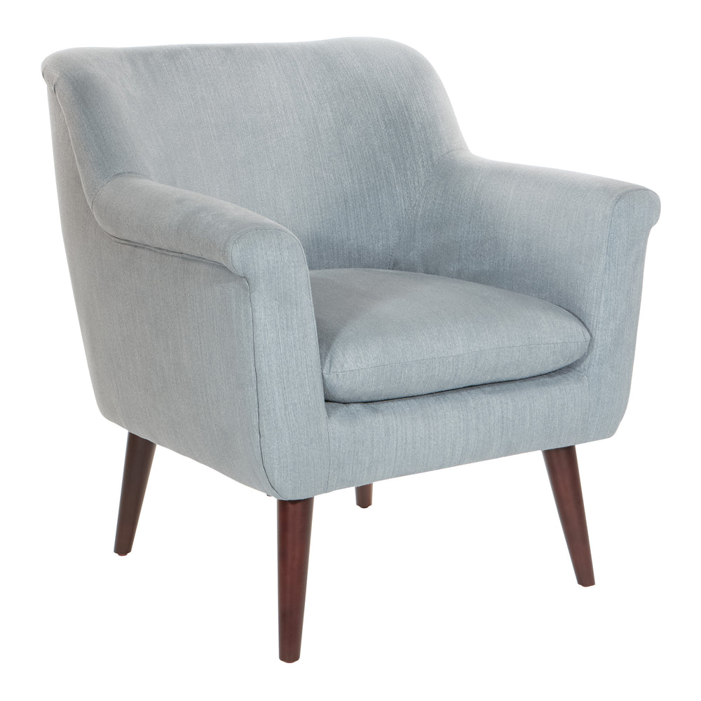 OSP Home Furnishings Dane Accent Chair Blue Steel