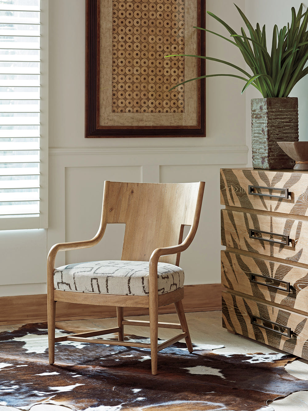 Lexington Tommy Bahama Home Radford Chair - Global Transitional Design With Knotty Oak Finishes & Casual Sophistication Touches  Wood 1837-11-40