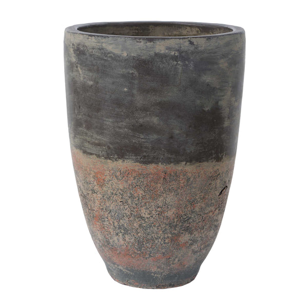 Uttermost Emberwash Pottery Planter Set Charcoal Earthy Fired Clay Indoor Decor