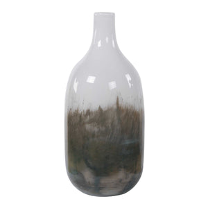 Uttermost Gradient Glass Vase Set of Two Smoke Bronze Glossy Modern Decor Accent