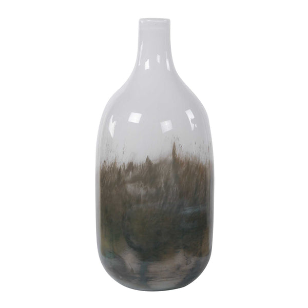 Uttermost Gradient Glass Vase Set of Two Smoke Bronze Glossy Modern Decor Accent