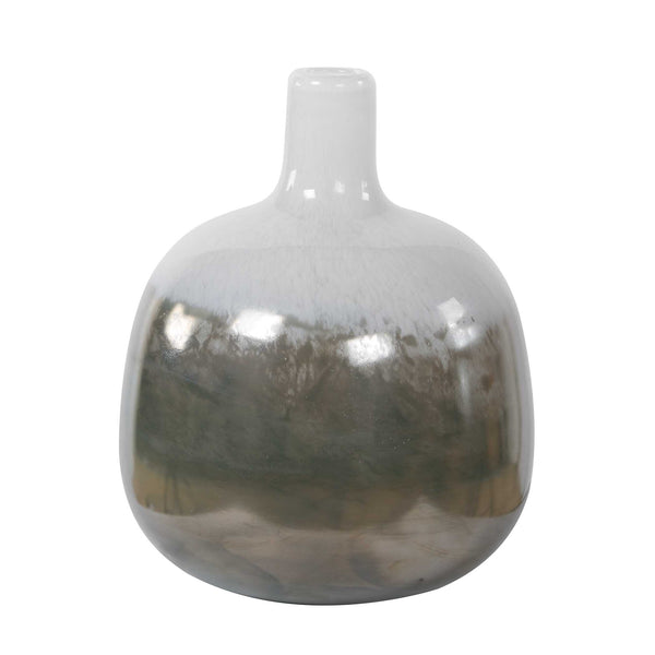 Uttermost Gradient Glass Vase Set of Two Smoke Bronze Glossy Modern Decor Accent