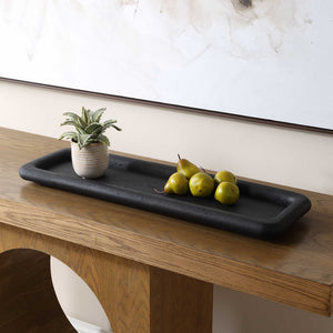 Uttermost Matte Black Rectangular Tray for Entryway Decor or Outdoor Entertaining