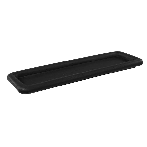 Uttermost Matte Black Rectangular Tray for Entryway Decor or Outdoor Entertaining