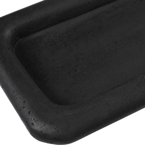 Uttermost Matte Black Rectangular Tray for Entryway Decor or Outdoor Entertaining