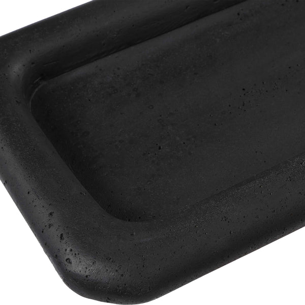 Uttermost Matte Black Rectangular Tray for Entryway Decor or Outdoor Entertaining