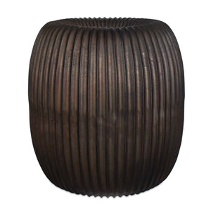 Uttermost Uttermost Cast Aluminum Ribbed Planter Weathered Indoor Outdoor Patio Accent 18388