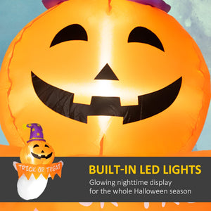 English Elm Outsunny 3.4Ft Halloween Inflatable Ghost Window Sticker With Led Lights For Spooky Yard Decor W2225P229622-GIGA