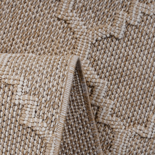 English Elm Loom Cream Trellis Indoor/Outdoor Area Rug - Durable, Stain-Resistant, Pet-Friendly Design 2X8 B335P289595