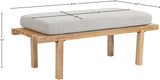 Naya Cream Chenille Fabric Bench 183Cream Meridian Furniture