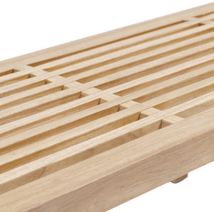 Naya Cream Chenille Fabric Bench 183Cream Meridian Furniture