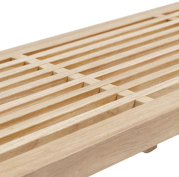 Naya Cream Chenille Fabric Bench 183Cream Meridian Furniture