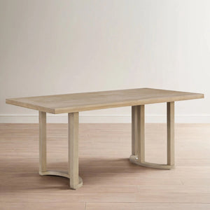 English Elm Christopher Knight Home® - 69 69 INCHES DINING TABLE - Sleek Solid Wood & MDF Rectangular Table with U-Shaped Trestle Base, Seats 6 Natural Ash N771P256927A