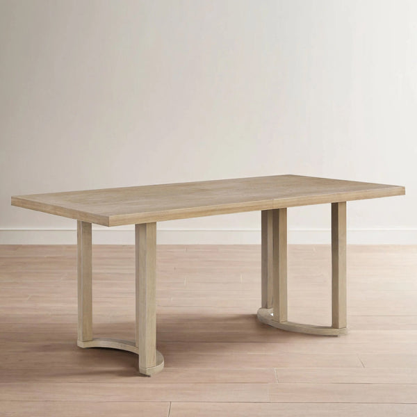 English Elm Christopher Knight Home® - 69 69 INCHES DINING TABLE - Sleek Solid Wood & MDF Rectangular Table with U-Shaped Trestle Base, Seats 6 Natural Ash N771P256927A