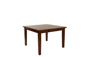 English Elm Dining Rectangle Expandable Dining Table with 18" Leaf Solid Wood Veneer Contemporary Antique Finish, 60" Base Walnut 58 L x 58 W x 8 H B011P207139