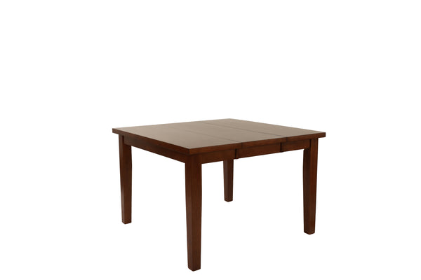 English Elm Dining Rectangle Expandable Dining Table with 18" Leaf Solid Wood Veneer Contemporary Antique Finish, 60" Base Walnut 58 L x 58 W x 8 H B011P207139