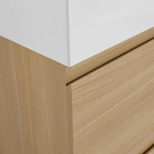 English Elm 30" Bathroom Vanities - Modern Oak Sink Cabinet With Double Drawers, Freestanding And Stylish Design W1972S00008