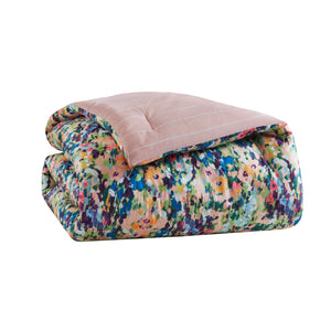 English Elm 8PCS Queen Jacquard Comforter Set with Damask Stria Texture, Embroidered Decorative Pillows & Bedskirt Multi 23.62 L x 18.9 W x 10.24 H B035P341094