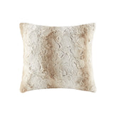 Madison Park Zuri Glam/Luxury Faux Fur Square Pillow MP30-4814 Sand