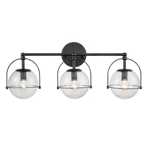 Langford 24'' Wide 3-Light Vanity Light - Matte Black 18432/3 Elk Lighting