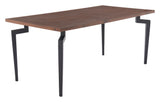 Kani Dining Table Walnut 110360 Zuo Modern