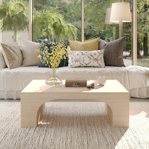 English Elm Inca Genuine Travertine Stone Top Coffee Table Low Modern Living Room Accent B2726P435914