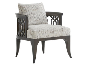 Lexington Gatewick Chair - Modern Traditional Design With Bold Patterns, Charcoal Finish & Comfortable Aesthetic  Wood 1848-11-41