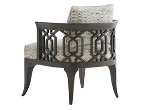 Lexington Gatewick Chair - Modern Traditional Design With Bold Patterns, Charcoal Finish & Comfortable Aesthetic  Wood 1848-11-41