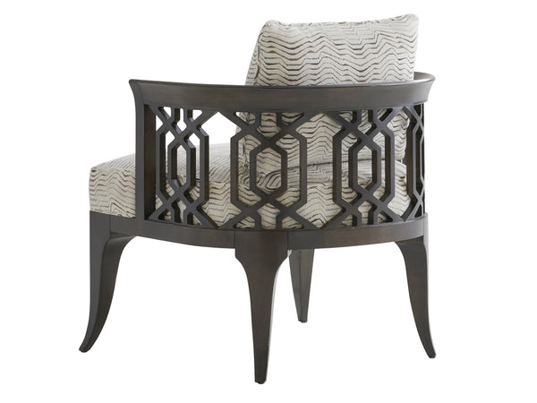 Lexington Gatewick Chair - Modern Traditional Design With Bold Patterns, Charcoal Finish & Comfortable Aesthetic  Wood 1848-11-41