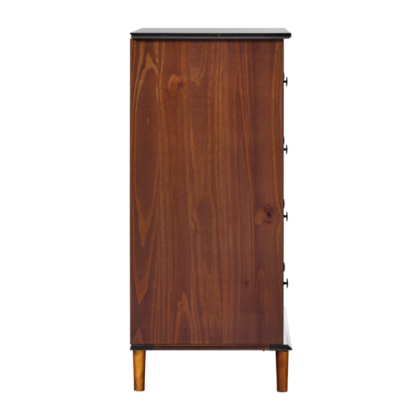 4-Drawer Solid Wood Dresser BR4DDRWT-T Walnut BR4DDRWT-T Walker Edison