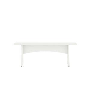 Coney Dining Bench - Set of 2 in White 184GMC1 Manhattan Comfort