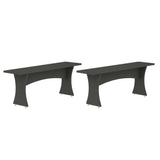 Coney Dining Bench - Set of 2 in Grey 184GMC9 Manhattan Comfort