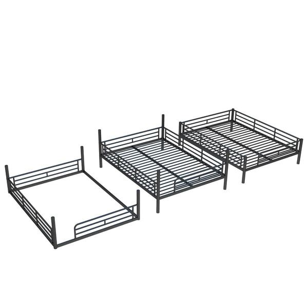 English Elm Twin Xl Solid Pine Loft Bed with Built-in Led Lighting and Storage Shelves Black W1580S00582