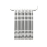 Madison Park Spa Waffle Transitional Shower Curtain with 3M Treatment MP70-1484 Grey