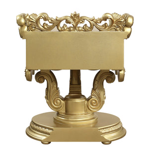 English Elm Gold Luxurious 1-Drawer Nightstand with Felt-Lined Self-Closing Drawer, 2/3 Extension, Gold Finish Elegance B062P215396